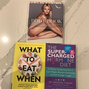 Collection of 3 Health Books: Cameron Diaz, Dr. Roizen, Dr. Turner - like NEW